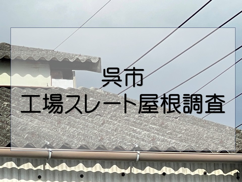 呉市で工場屋根を調査しました